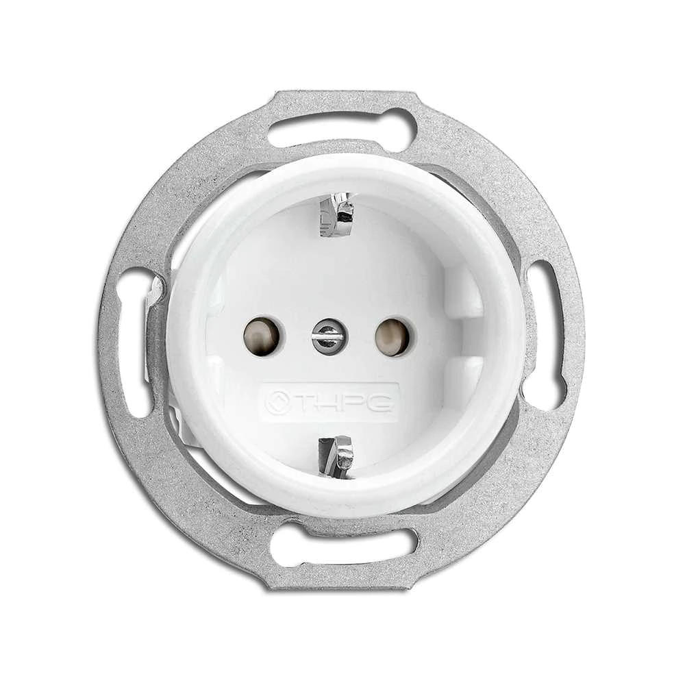 THPG STECKDOSE MIT SHUTTER DUROPLAST WEISS